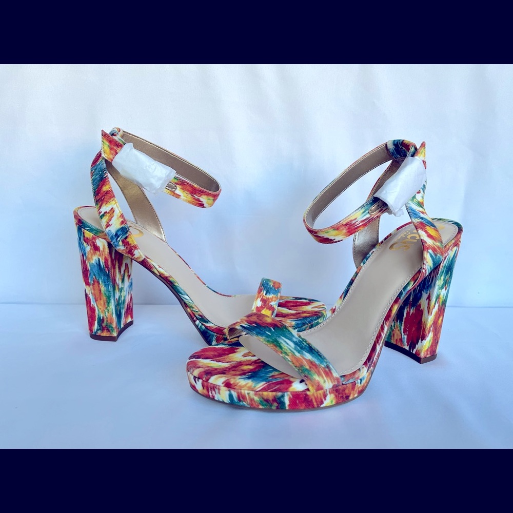 Circus by Sam Edelman chunky heel multi-colored Annette heels. - Picture 2 of 4